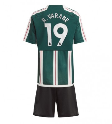 Manchester United Raphael Varane #19 Replika Babytøj Udebanesæt Børn 2023-24 Kortærmet (+ Korte bukser)